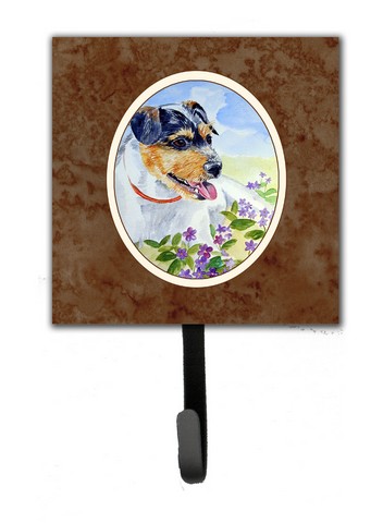 Jack Russell Terrier Leash or Key Holder, 6 x 1.25 x 4.25 in.