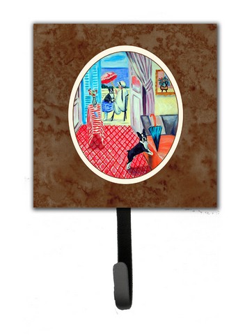 Lady with Her Boston Terrier Leash or Key Holder