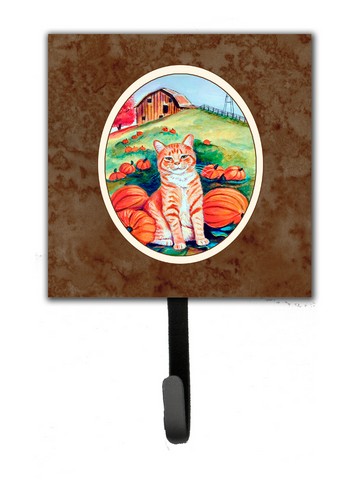 Tabby Cat in Pumpins Leash or Key Holder