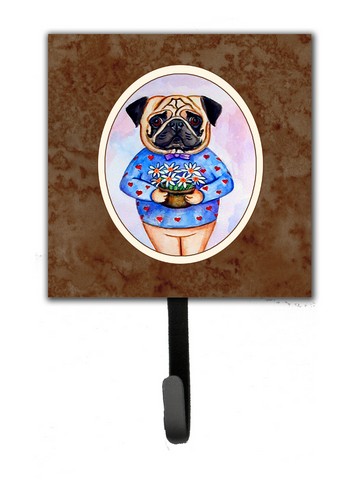 Pug Valentines Hearts Leash or Key Holder