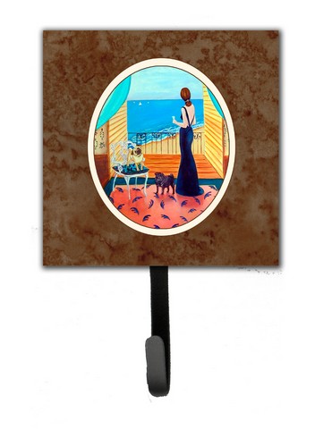 Lady with Her Pug Leash or Key Holder, 6 x 1.25 x 4.25 in.