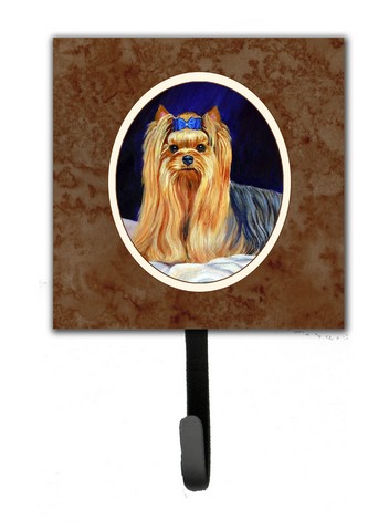 Yorkie Leash or Key Holder, 6 x 1.25 x 4.25 in.