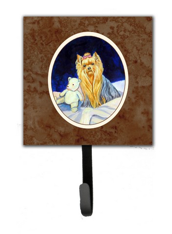 Yorkie Leash or Key Holder, 6 x 1.25 x 4.25 in.