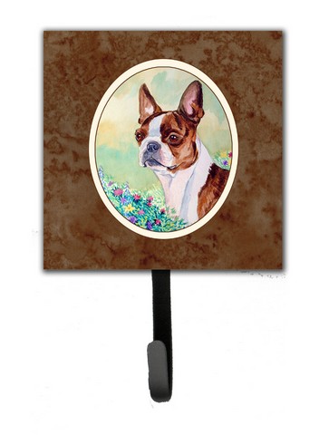 Red & White Boston Terrier Leash or Key Holder