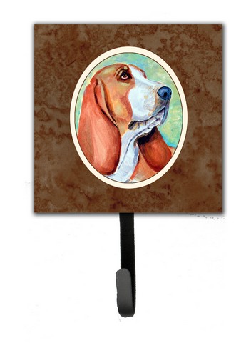 Basset Hound Leash or Key Holder, 6 x 1.25 x 4.25 in.