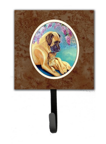 Great Dane & Puppy Leash or Key Holder, 6 x 1.25 x 4.25 in.