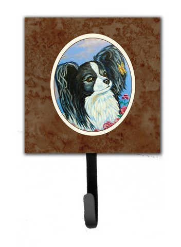 Black & White Papillon Leash or Key Holder