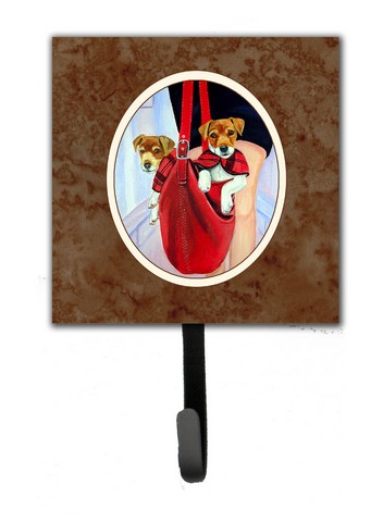Jack Russell Terrier Leash or Key Holder, 6 x 1.25 x 4.25 in.