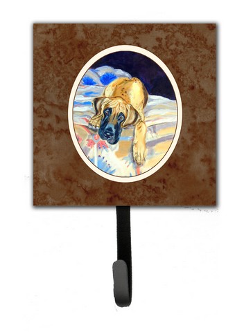 Fawn Great Dane Leash or Key Holder, 6 x 1.25 x 4.25 in.
