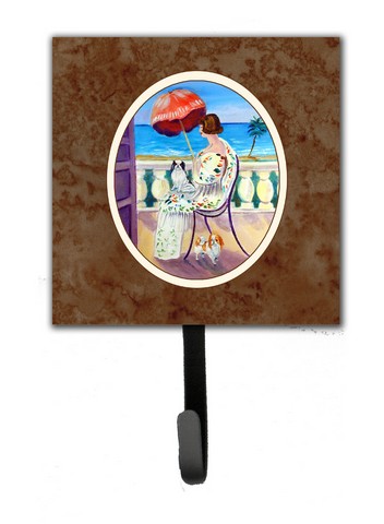 Lady with Her Japanese Chin Leash or Key Holder
