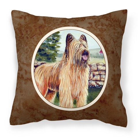 Briard Fabric Decorative Pillow - 14 x 3 x 14 in.