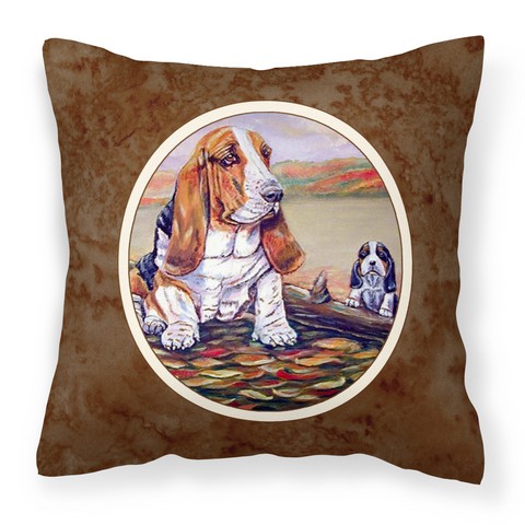 Basset Hound Fabric Decorative Pillow