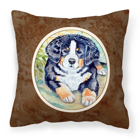 Bernese Mountain Dog Puppy Fabric Decorative Pillow