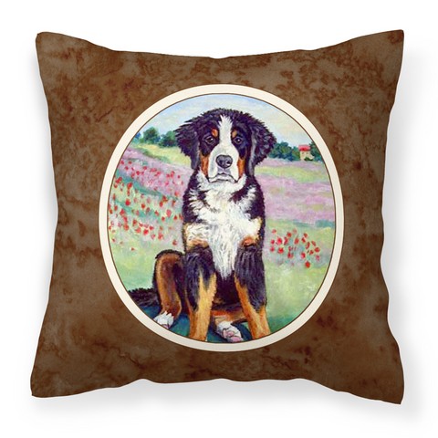 Bernese Mountain Dog Fabric Decorative Pillow - 14 x 3 x 14 in.