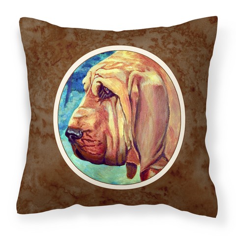 Bloodhound Fabric Decorative Pillow - 14 x 3 x 14 in.