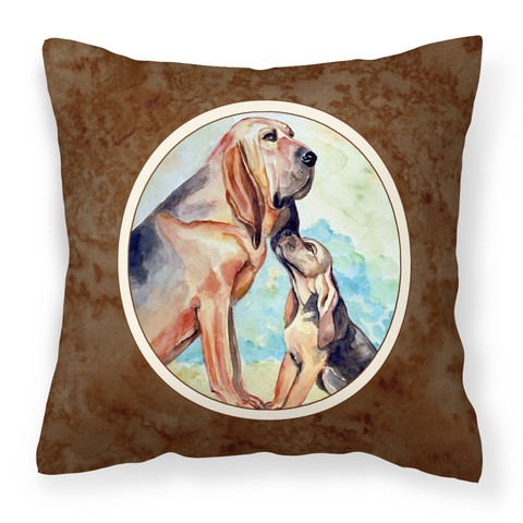 Bloodhound Mommas Love Fabric Decorative Pillow