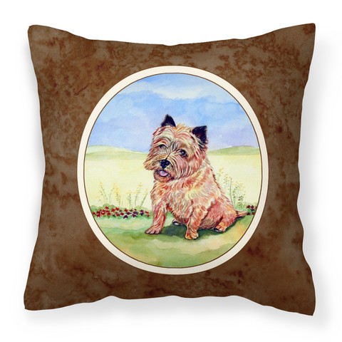Cairn Terrier & the Chipmunk Fabric Decorative Pillow