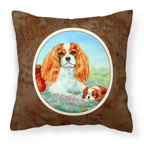 Cavalier Spaniel Mommas Love Fabric Decorative Pillow