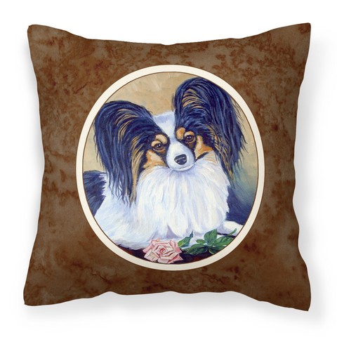 Papillon a Rose for You Fabric Decorative Pillow