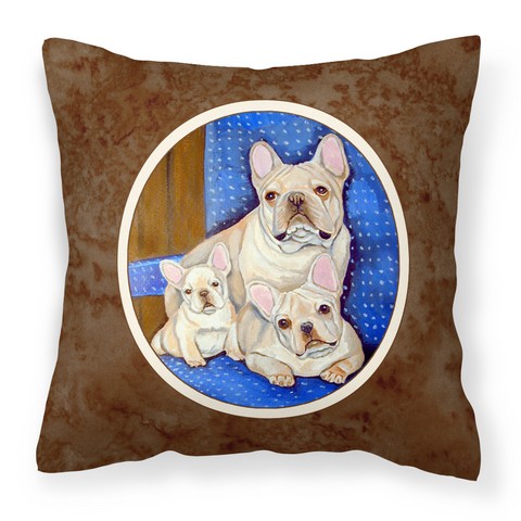 French Bulldog Mommas Love Fabric Decorative Pillow
