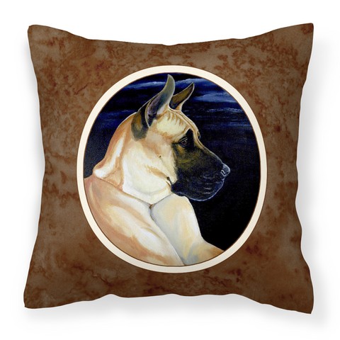 Fawn Great Dane in the Moonlight Fabric Decorative Pillow