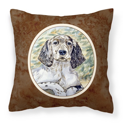 English Setter Patience Fabric Decorative Pillow