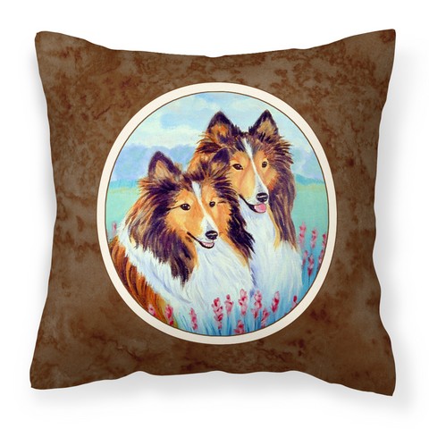 Sable Shelties Double Trouble Fabric Decorative Pillow