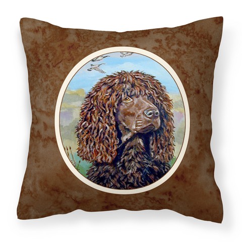 Irish Water Spaniel Fabric Decorative Pillow