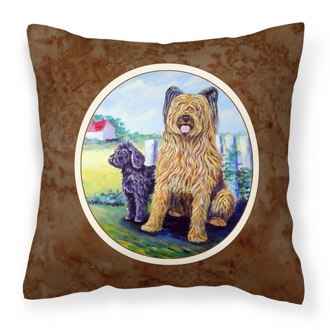 Briard Fabric Decorative Pillow