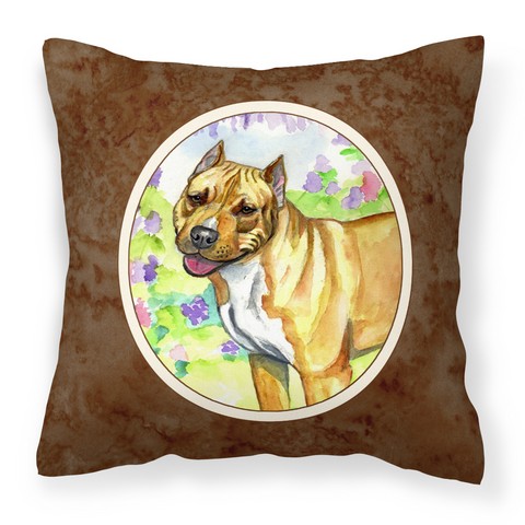 Picture of Carolines Treasures 7093PW1414 Pit Bull Fabric Decorative Pillow