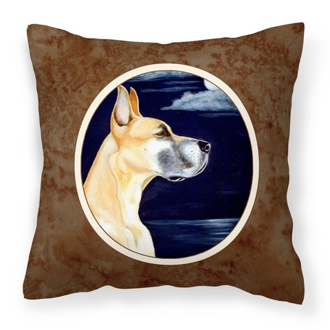 Fawn Great Dane Moonlight Stroll Fabric Decorative Pillow