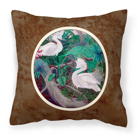 Picture of Carolines Treasures 7142PW1414 Bird Egret Fabric Decorative Pillow