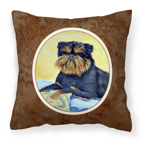 Brussels Griffon Fabric Decorative Pillow 14 x 3 x 14 in.