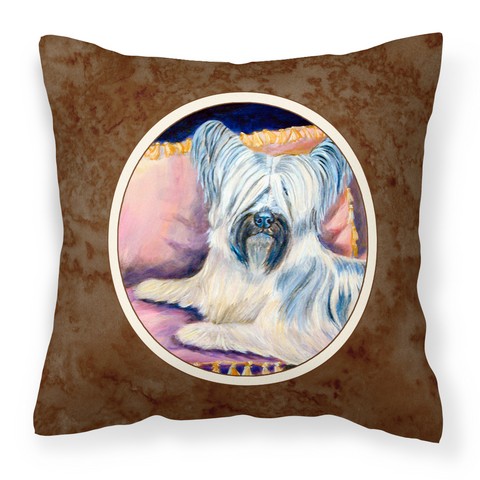 Skye Terrier Fabric Decorative Pillow