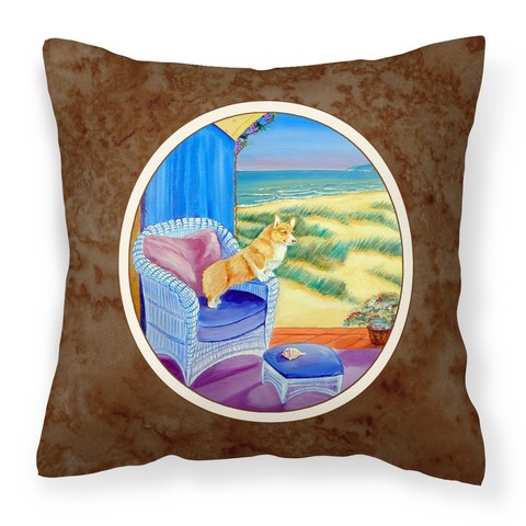 Corgi Fabric Decorative Pillow - 14 x 3 x 14 in.