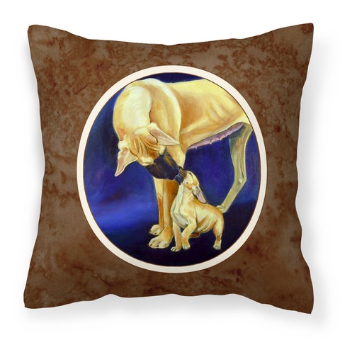 Great Dane & Puppy Fabric Decorative Pillow