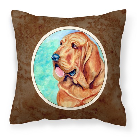 Bloodhound Fabric Decorative Pillow, 14 x 3 x 14 in.