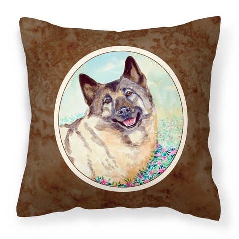 Norwegian Elkhound Fabric Decorative Pillow