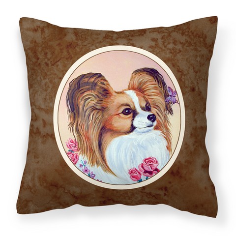 Papillon Fabric Decorative Pillow 14 x 3 x 14 in.