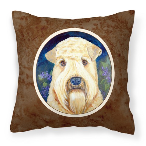 Wheaten Terrier Soft Coated Fabric Decorative Pillow