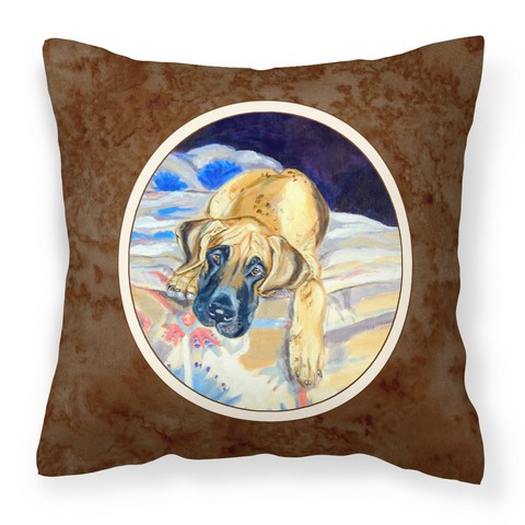Picture of Carolines Treasures 7258PW1414 Fawn Great Dane Fabric Decorative Pillow, 14 x 3 x 14 in.