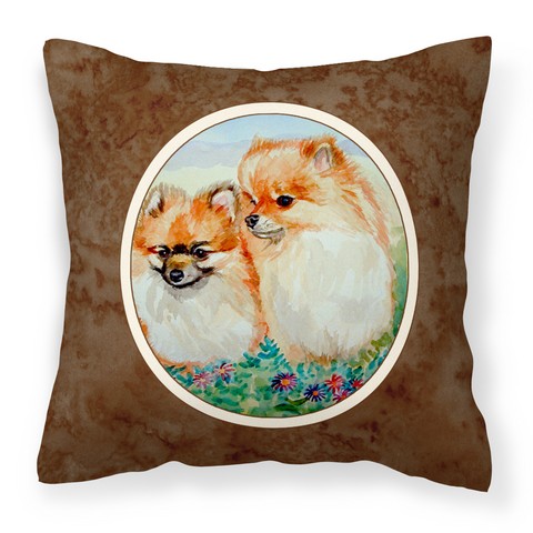 Pomeranian Fabric Decorative Pillow 14 x 3 x 14 in.