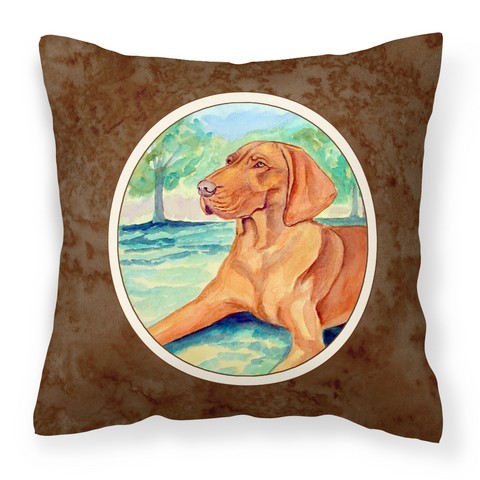 Vizsla Fabric Decorative Pillow - 14 x 3 x 14 in.