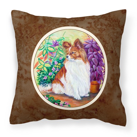Papillon Fabric Decorative Pillow 14 x 3 x 14 in.