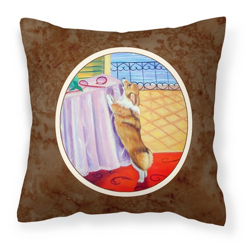 Corgi Fabric Decorative Pillow 14 x 3 x 14 in.