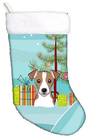 Picture of Carolines Treasures BB1632CS Christmas Tree & Jack Russell Terrier Christmas Stocking&#44; 18 x 0.25 x 11 in.