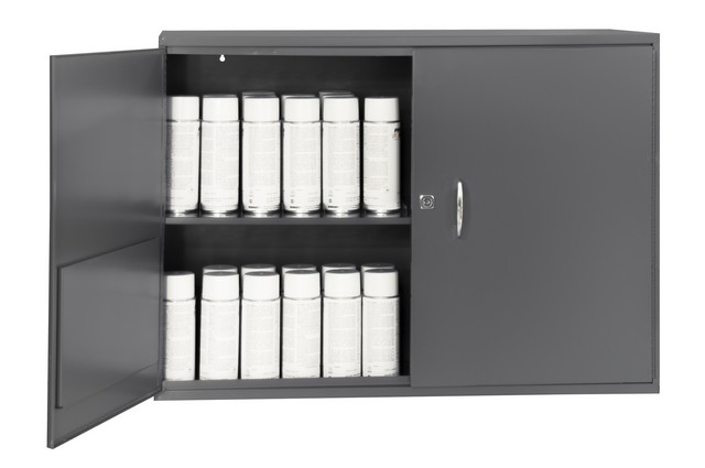 Picture of Durham 060-95-WSS No. 95 Wall Mountable with Slotted Shelf Storage Aerosol Utility Cabinet, Gray