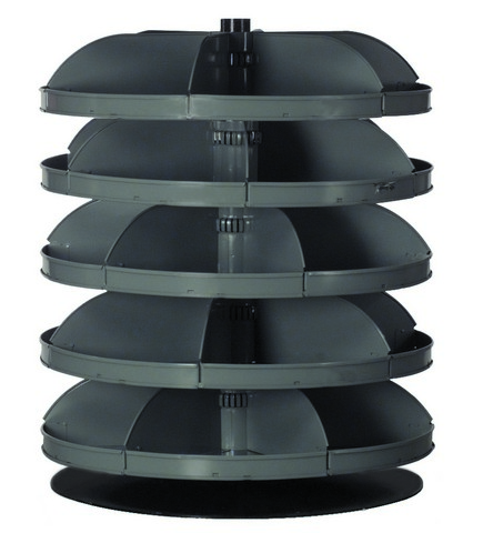28 in. No. 95 Rotabin Storage 5 Shelf - Gray