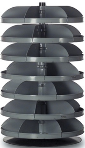 28 in. No. 95 Rotabin Storage 7 Shelf, Gray