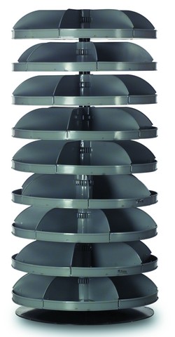 No. 95 Rotabin Storage 9 Shelf, Gray - 28 in.